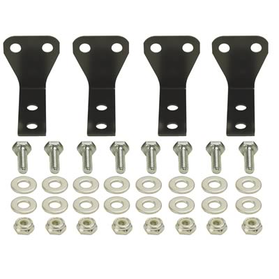 Derale Stacked Plate Fluid Cooler Mounting Kits 50020 Brackets, Steel, Black, Cooler, Kit
