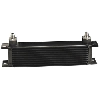 Derale Stacked Plate Fluid Coolers 51006 Cooler, Plate-Type, Aluminum, Black, 10-Row, -6 AN, 4.438 in. x 13 in. x 2 in., Each