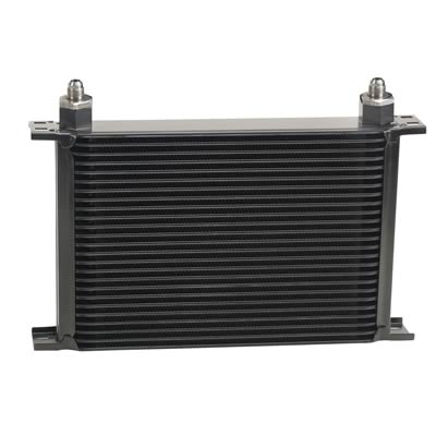 Derale Stacked Plate Fluid Coolers 52506 Cooler, Plate-Type, Aluminum, Black, 25-Row, -6 AN, 9.188 in. x 13 in. x 2 in., Each