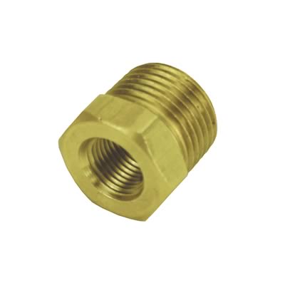 Derale Reducer Bushing Fittings 98450 Fitting, Reducer, NPT to NPT, Straight, Brass, Natural, 3/8 in. NPT, 1/8 in. NPT, Each thumbnail 2
