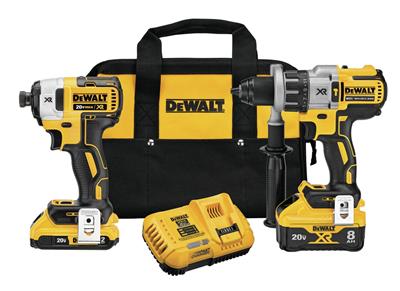 Dewalt 20 V MAX XR Hammer Drill Driver with Power Detect Tool Technology and Impact Driver Kits