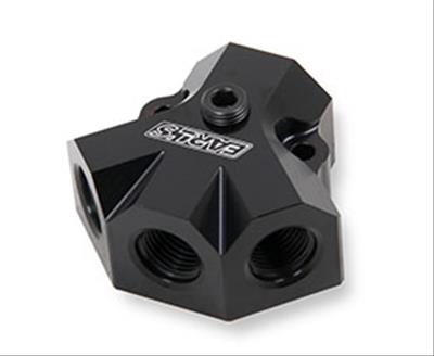Earl's Performance Y-Fittings 100168ERL Y Fittings, Y-Fittings, Aluminum, Black Anodized, -8 AN O-ring Female AN, -6 AN O-ring Female AN, -6 AN O-ring Female AN, -6 AN O-ring Female AN, Each thumbnail 2