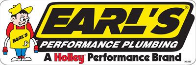 Yellow//Black//White Each Earl/'s Plumbing Logo Earl/'s Performance 36-282 Decal
