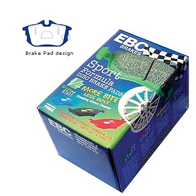 EBC Greenstuff Passenger Car Organic Brake Pads for 2000-2004 S40, V40 - DP21076 Pads, Greenstuff, Organic, 2000 Series, Car/Truck, Set