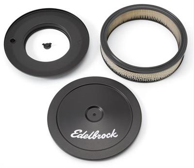 Edelbrock Air Cleaner Pro-Flo Series Round Steel Top Paper Element 10In Dia X 3 5In Black thumbnail 2