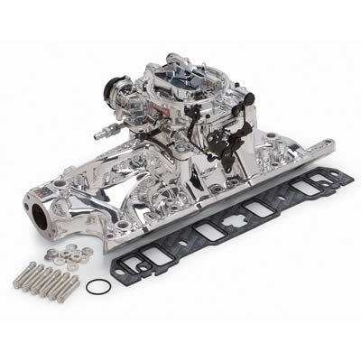Edelbrock Manifold And Carb Kit Performer RPM Small Block Ford 289-302 Natural Finish thumbnail 2