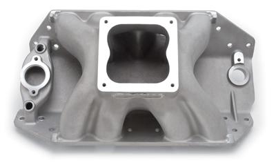 Edelbrock Manifold Big Victor II BBC w/ Edelbrock Profiler or Dart Big Chief Heads Dominator Flange thumbnail 3