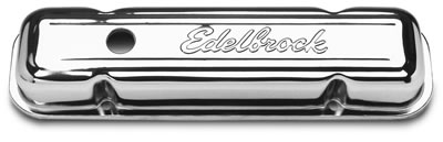Edelbrock Valve Cover Signature Series Pontiac 1962-1979 301-455 CI V8 Low Chrome thumbnail 2