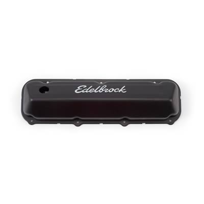 Edelbrock 41633 Valve Cover Kit (Race Series SBC Short Black), Multi, One Size