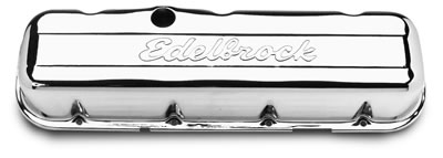 Edelbrock Valve Cover Signature Series Chevrolet 1965 and Later 396-502 V8 Low Chrome