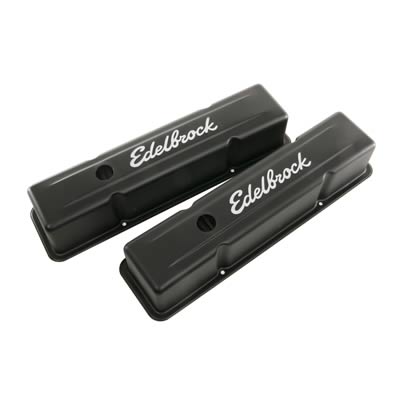 Edelbrock 4643 Edelbrock Signature Series Black Valve Covers