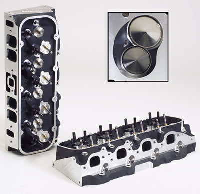 Edelbrock Single Marine BBC Rect Port Head w/ Valves