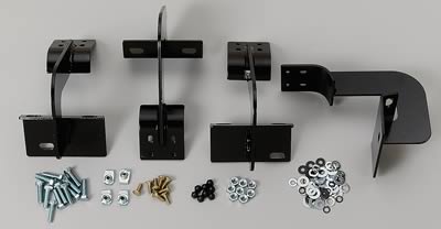 Westin 2001-2004 Ford F-150 SuperCrew Premier Oval Nerf Step Bar Mount Kit - Black thumbnail 2