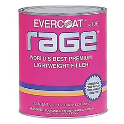 Fiberglass Evercoat Auto Body Filler Rage 3.0 Liters Ea 100106  