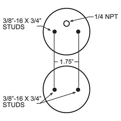 Firestone Replacement Air Springs W217606764 Helper Spring; Ride-Rite; Rear Helper Spring; 268C Style; Double Convoluted; 4.55 in. - 5.5 in. Ride H thumbnail 3