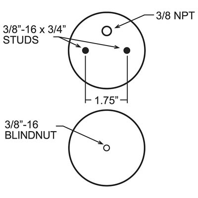 Firestone Air Springs W217606782 Helper Spring; Ride-Rite; Rear Helper Spring; 267C1.5 Style; Double Convoluted; 5.5 in. - 6.5 in. Rid thumbnail 2