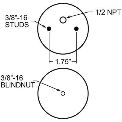 Firestone Replacement Air Springs W217607882 Bag, Replacement, Double Convoluted, 5.5 to 6.5 in. Ride Height, 6.6 in. Maximum Diameter, Each