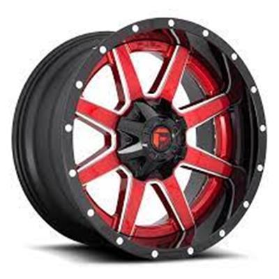 Fuel Off-Road Maverick D250 Series Gloss Red Wheels with Black Lip 20x10 MAVERICK 20X10 8X180 QL 4.75 124.3 -19MM