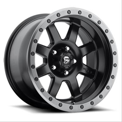 Fuel Off-Road Trophy D551 Series Matte Black with Anthracite Ring Wheels 18x9 Wheel, D551, 18 in. x 9.0 in., Aluminum, Black, 6 x 5.50 in. Bolt Circle, 5.000 in. Backspace