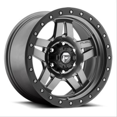 Fuel Off-Road Anza D558 Series Matte Gunmetal with Black Ring Wheels 18x9 Wheel, D558, Aluminum, Gray, 18 in. x 9.0 in., 5 x 150mm, 5.750 in. Backspace, Each thumbnail 2