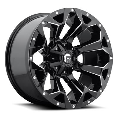 Fuel Off-Road Assault D576 Series Gloss Black Wheels with Milled Accents 20x9 Wheels, Assault, 8x6.5 BL 5.75/20 125.2, BL -Gloss BLK