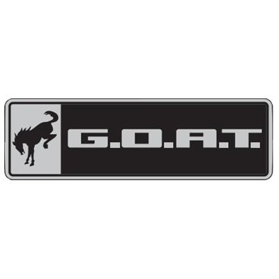 Ford Racing Bronco/Bronco Sport G.O.A.T. Badge - Black/Chrome thumbnail 2
