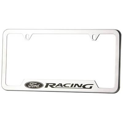 Ford Racing License Plate Frame Stainless Steel Brushed Ford Racing