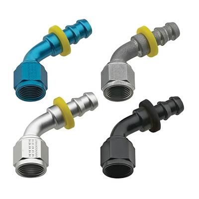 Fragola -8AN Push-Lite End 60 Degree - Blue