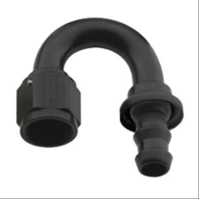 Fragola -16AN Push-Lite End 180 Degree - Black