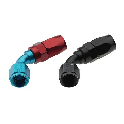 Fragola -4AN x 60 Degree Pro-Flow Hose End - Blue/Red