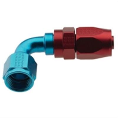 Fragola -8AN x 90 Degree Pro-Flow Hose End - Blue/Red
