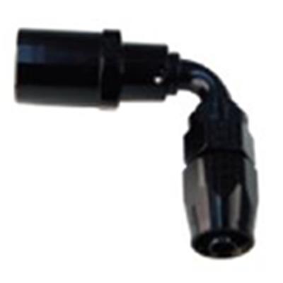 Fragola -6AN Pro-Flow x 150 Degree 3/8 EFI Quick Disconnect Hose End - Black