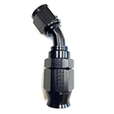  FRAGOLA Fitting, Hose End, Race-Rite, PTFE Hose, 45 Degree, 6  an Hose to 6 an Female, Swivel, Aluminum, Black, Each : Automotive