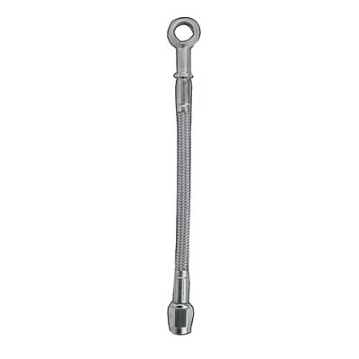 Fragola -3AN Black Covered Straight x 7/16 BJO 12in