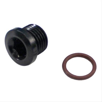 Fragola -6AN (9/16-18) Socket Hex Port Plug - Black thumbnail 2