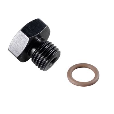 Fragola -6AN Port Plug 9/16-18 - Black thumbnail 3
