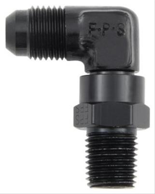 Fragola -8AN x 3/8 NPT 90 Degree Swivel - Black thumbnail 2