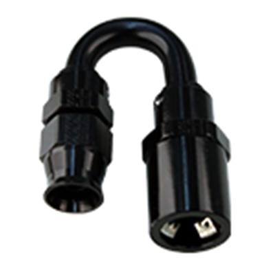 Fragola -6AN Real Street x 180 Degree 3/8 EFI Quick Disconnect Hose End Black
