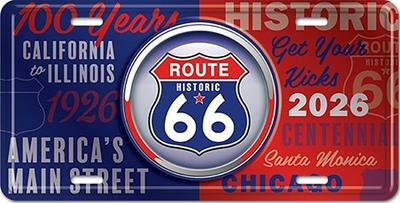 Summit Gifts SL50206 Historic Route 66 Aluminum License Plate