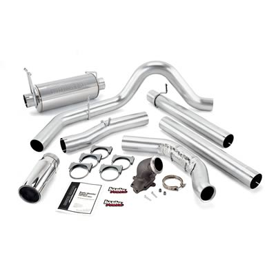 Banks Power Monster Elbow Exhaust Systems 48658 System, Exhaust, TurboBack, Stainless Steel, Single Exit, Passenger, Chrome Tip, PowerElbow, Ford, 7.3L, With Catalytic Converter, Kit thumbnail 2
