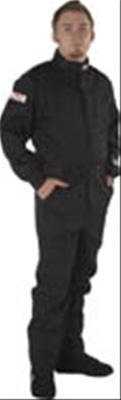 G-FORCE GF125 Driving Suits 4125CMDBK Suit, GF125, One-Piece, Single Layer, Pyrovatex, Youth Medium, Black Top, Black Bottom, Each thumbnail 3