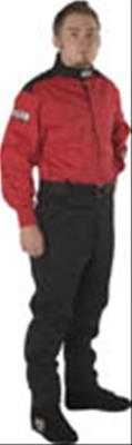 G-FORCE GF125 Driving Suits 4125CSMRD Suit, GF125, One-Piece, Single Layer, Pyrovatex, Youth Small, Red Top, Black Bottom, Each thumbnail 3