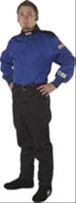 G-FORCE GF125 Driving Suits 4125CSMBU Suit, GF125, One-Piece, Single Layer, Pyrovatex, Youth Small, Blue Top, Black Bottom, Each thumbnail 4