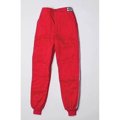 G-FORCE GF505 Driving Pants 4386XXLRD Pants, GF505, Triple Layer, Fire-Retardant Cotton, 2X-Large, Red, Each