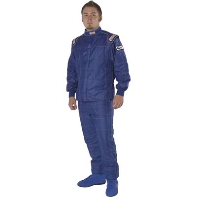 G-FORCE GF525 Driving Suits 4525SMLBU Suit, GF525, One-Piece, Multiple Layer, Pyrovatex, Small, Blue Top, Black Bottom, Each thumbnail 3