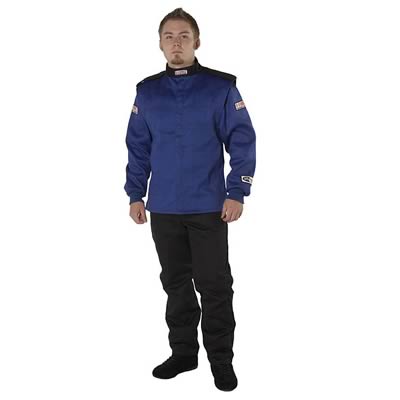 G-FORCE GF525 Driving Jackets 4526XXLBU Jacket, GF525, Multiple Layer, Pyrovatex, 2X-Large, Blue, Each