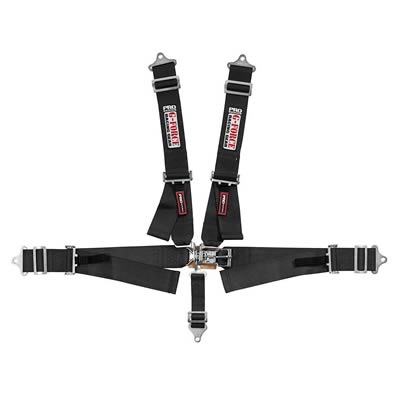 G-FORCE Latch and Link Individual Shoulder 5-Point Harness 6100BK Harness, Complete, 5-Point, & Link, Individual-Type, Bolt-In, Floor/Roll Bar Mount, Black, Each thumbnail 4