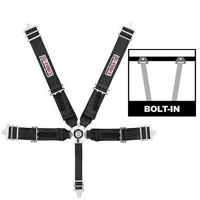 G-FORCE Camlock 5-Point Harness 7100BK Harness, Complete, Camlock, Individual-Type, Bolt-In, Floor Mount, Black, Each thumbnail 3