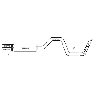Gibson 96-97 Chevrolet C3500 Base 5.7L 3in Cat-Back Single Exhaust - Stainless thumbnail 3