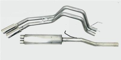 Gibson Dual Sport Truck Exhaust Systems for 2020-2024 F-250 SUPER DUTY, F-350 DUTY - 69135 System, 2021 F250/F350 Extended Cab Long Bed 7.3L Gas 2/4WD, Cat-Back System, Stainless thumbnail 3